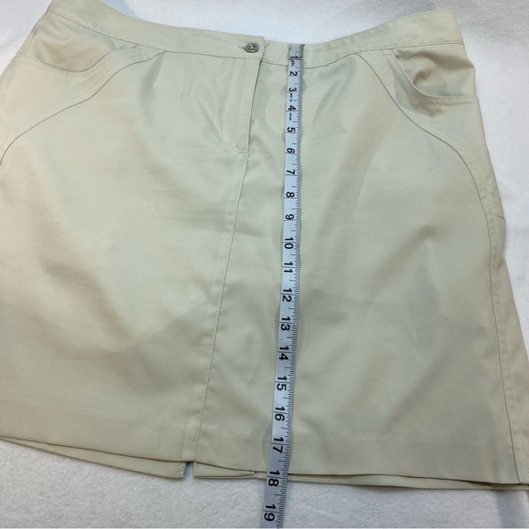 2 Izod Black & Cream Tennis Skirts Size 12 Deep Front Pockets Zippers Size 12 - Picture 5 of 16